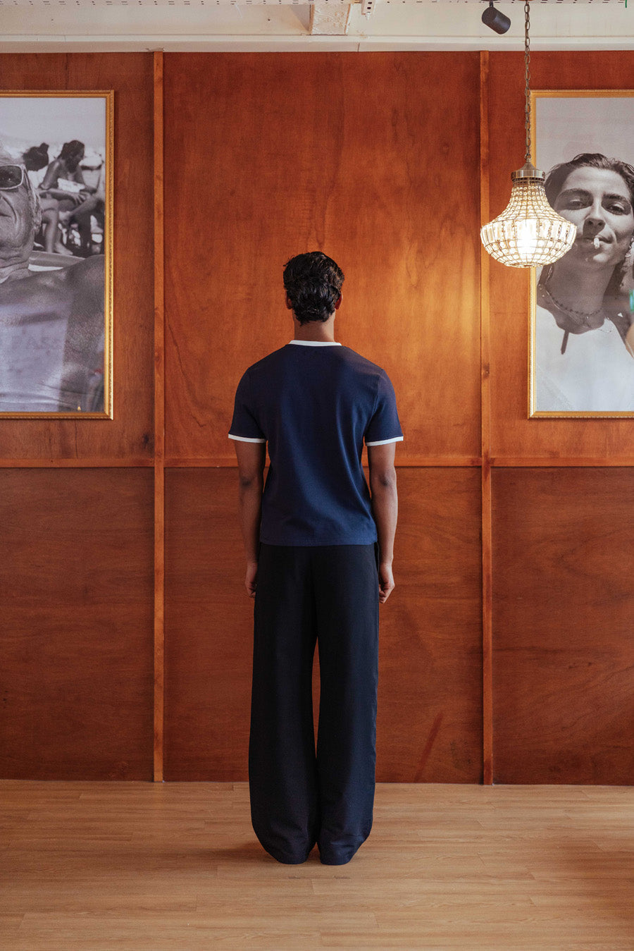 Vrddhi Brando T-Shirt, Navy Ringer