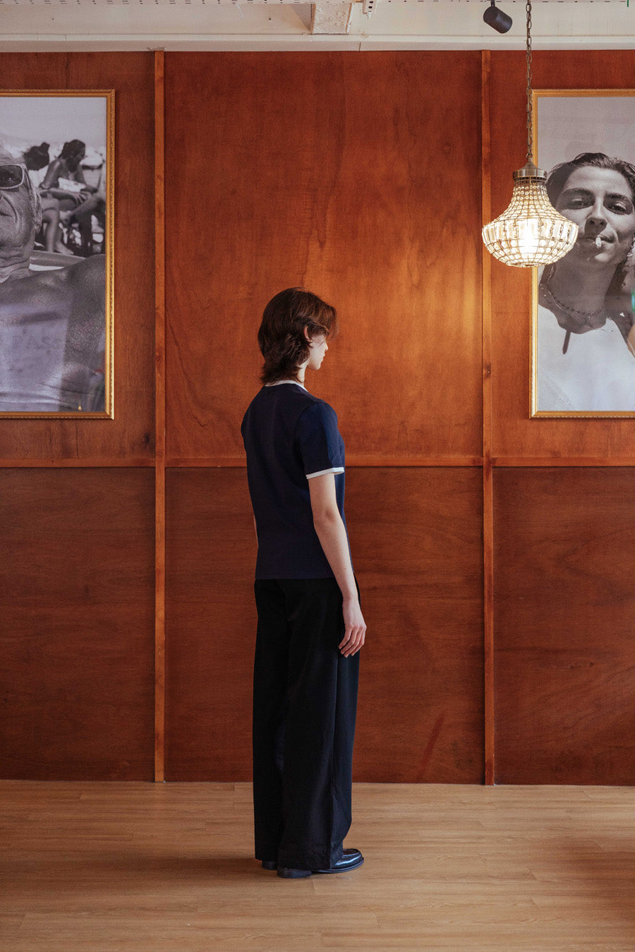 Vrddhi Brando T-Shirt, Navy Ringer